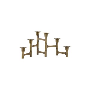 Candle stand w. 6 cups, Move, Brass