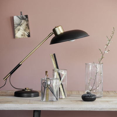Table lamp, Art Deco, Black