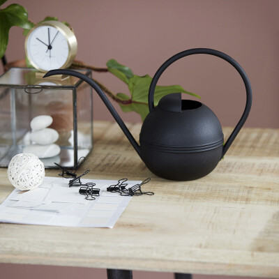 Watering can, Plant, Black
