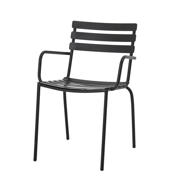 Monsi Dining Chair, Black, Galvanized iron