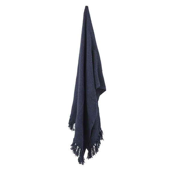 Linda Throw, Blue, Recycled Cotton