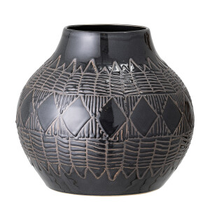 Cornelius Vase, Black, Stoneware