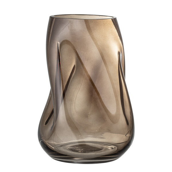 Ingolf Vase, Brown, Glass