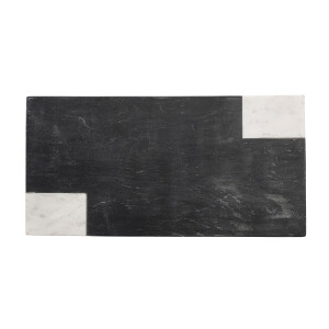 Elvia Cutting Board, Black, Marble