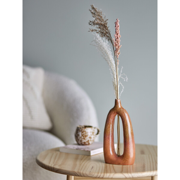 Baldrian Deco Vase, Orange, Stoneware