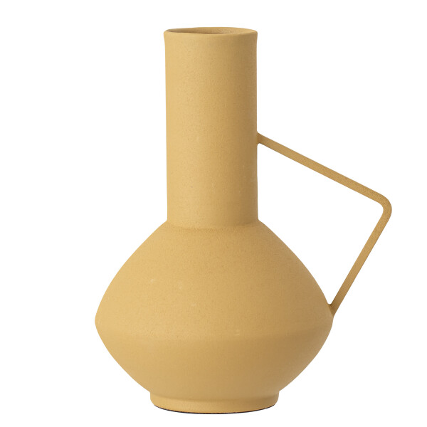Irine Vase, Yellow, Metal