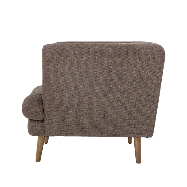 Elliot Lounge Chair, Brown, Polyester