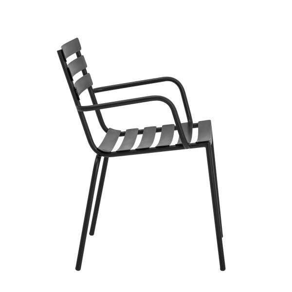Monsi Dining Chair, Black, Galvanized iron