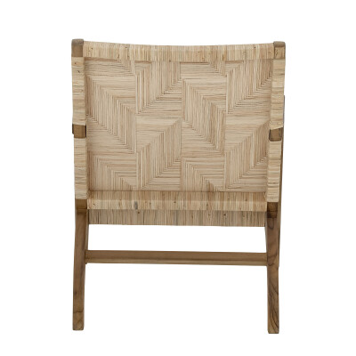 Mills Lounge Chair, Brown, Rattan